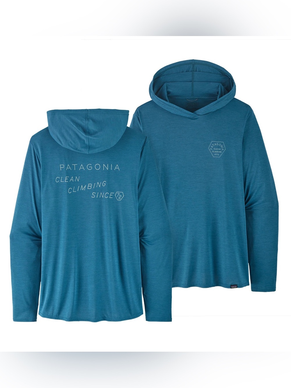 Patagonia Men's Capilene Cool Daily Graphic Hoody In Blue Size Medium